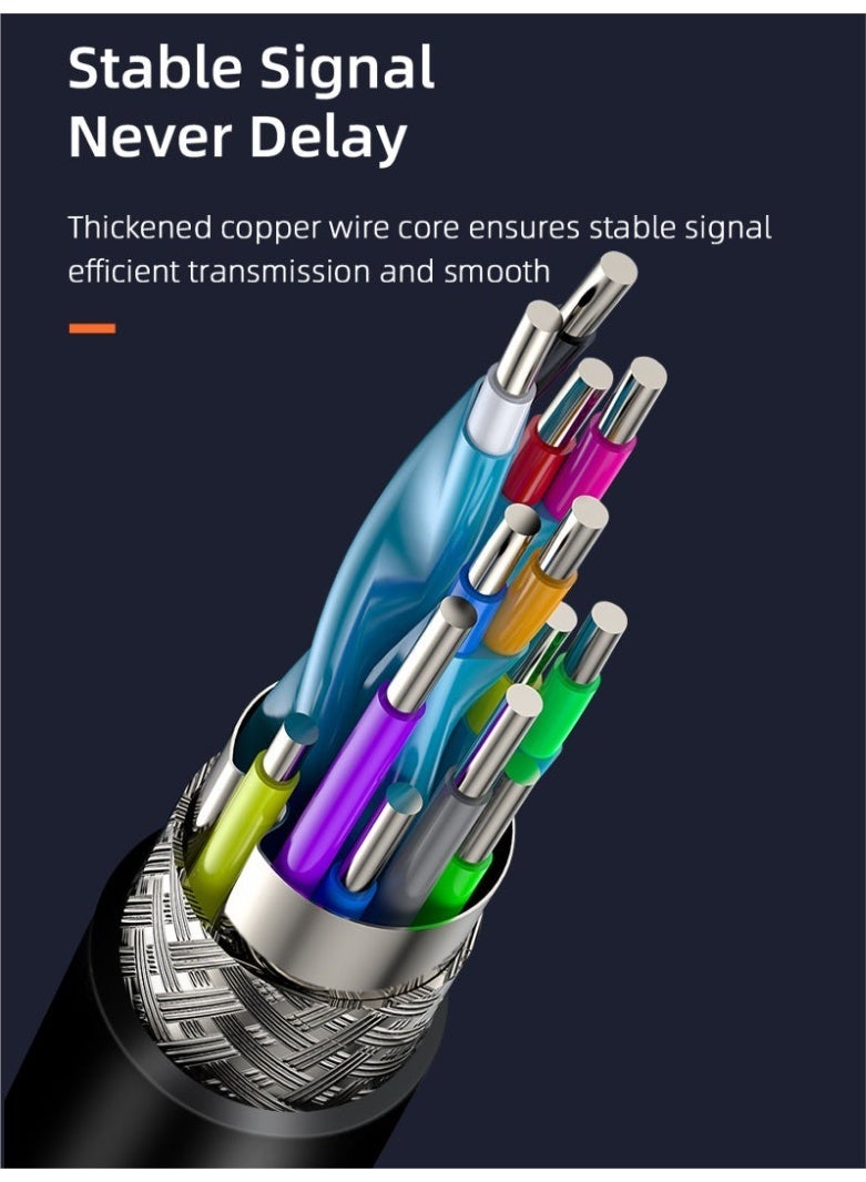 كابل تايم كابل DisplayPort إلى DVI-D بدقة 1080p Full HD، سلك DP إلى DVI ذكر إلى ذكر لأجهزة الكمبيوتر المحمولة والشاشات وأجهزة العرض وأجهزة التلفزيون عالية الدقة، محول فيديو عالي السرعة متوافق مع بطاقة رسومات Windows، موصلات مطلية بالذهب متينة. - Image 3